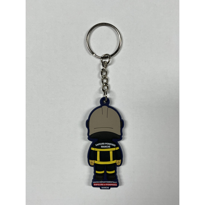 PORTE CLE DOUBLE FACE FILLE UDSP 50 POMPIERS