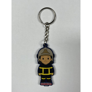 PORTE CLE DOUBLE FACE GARCON UDSP 50 POMPIERS