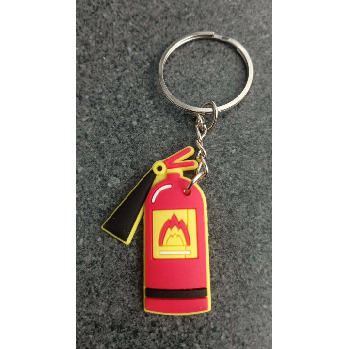 PORTE CLE PVC EXTINCTEUR POMPIERS