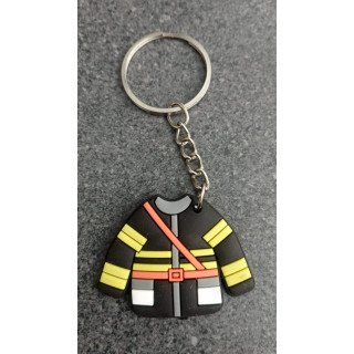 PORTE CLE PVC TENUE   POMPIERS