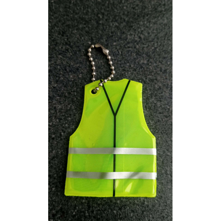 PORTE CLE PVC GILET JAUNE  POMPIERS