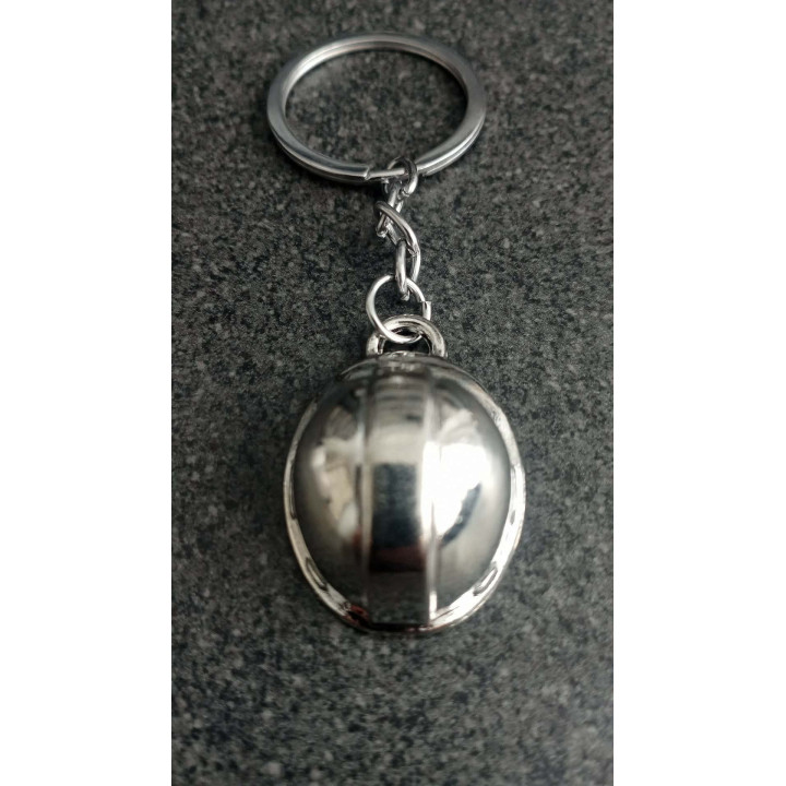 PORTE CLE METAL 3D CASQUE   POMPIERS