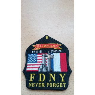 ECUSSONS POMPIERS FDNY 25 EME ANNIVERSAIRE NEW YORK AVION