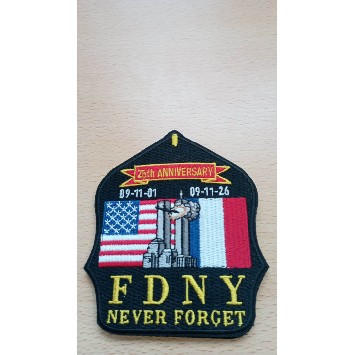 ECUSSONS POMPIERS FDNY 25 EME ANNIVERSAIRE NEW YORK AVION