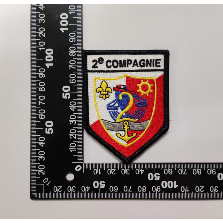 ECUSSONS POMPIERS PARIS BSPP 2 EME COMPAGNIE BLASON