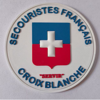 ECUSSONS SECOURISTES FRANCAIS CROIX BLANCHE PVC