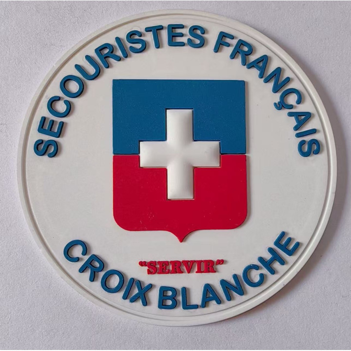 ECUSSONS SECOURISTES FRANCAIS CROIX BLANCHE PVC