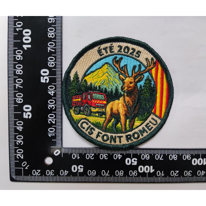 copie de ECUSSONS POMPIERS RENFORT FONT ROMEU SDIS 66 BRODERIE