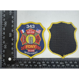 ECUSSONS POMPIERS 25 EME ANNIVERSAIRE FDNY NEW YORK