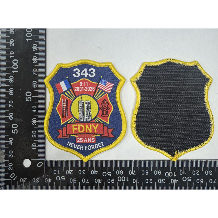 ECUSSONS POMPIERS 25 EME ANNIVERSAIRE FDNY NEW YORK