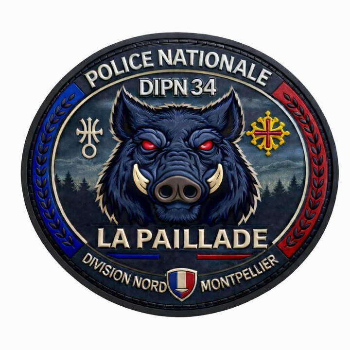 ECUSSONS POLICE NATIONALE DIPN 34 DIVISION NORD MONTPELLIER  PVC