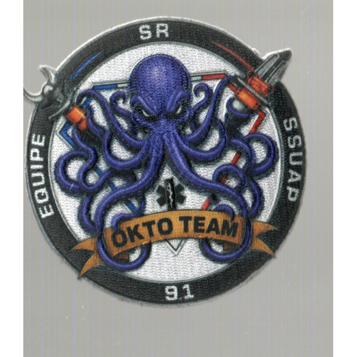 ECUSSONS POMPIERS SR SSUAP OKTO TEAM SDIS 91 BRODERIE