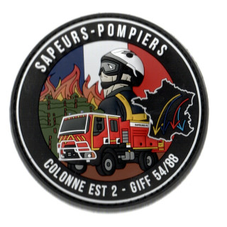 ECUSSONS POMPIERS GIFF 54/88 COLONNE EST 2 CASQUE BLANC