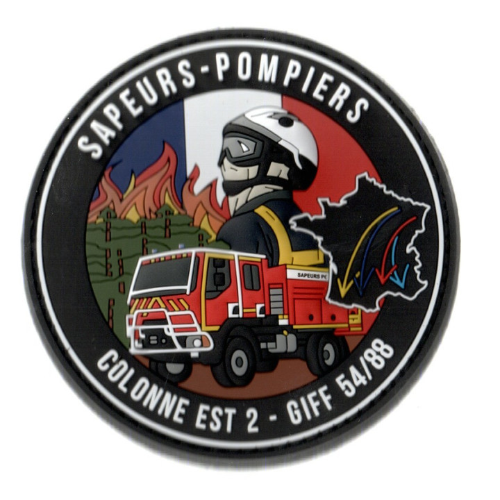 ECUSSONS POMPIERS GIFF 54/88 COLONNE EST 2 CASQUE BLANC