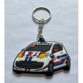 PORTE CLE  PVC  VOITURE COURSE