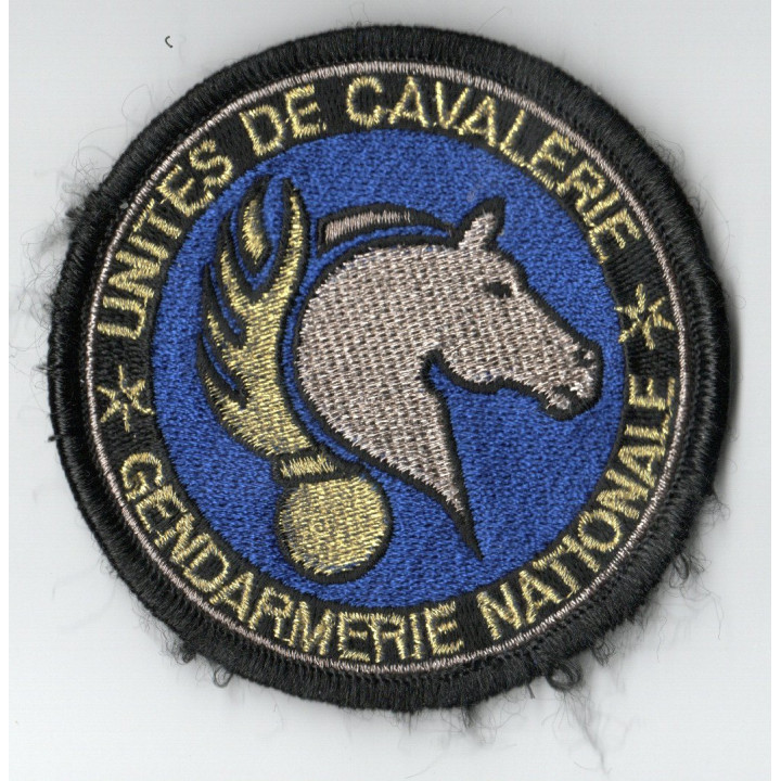ECUSSONS GENDARMERIE UNITES DE CAVALERIE OR ARGENT FOND BLEU FONCE