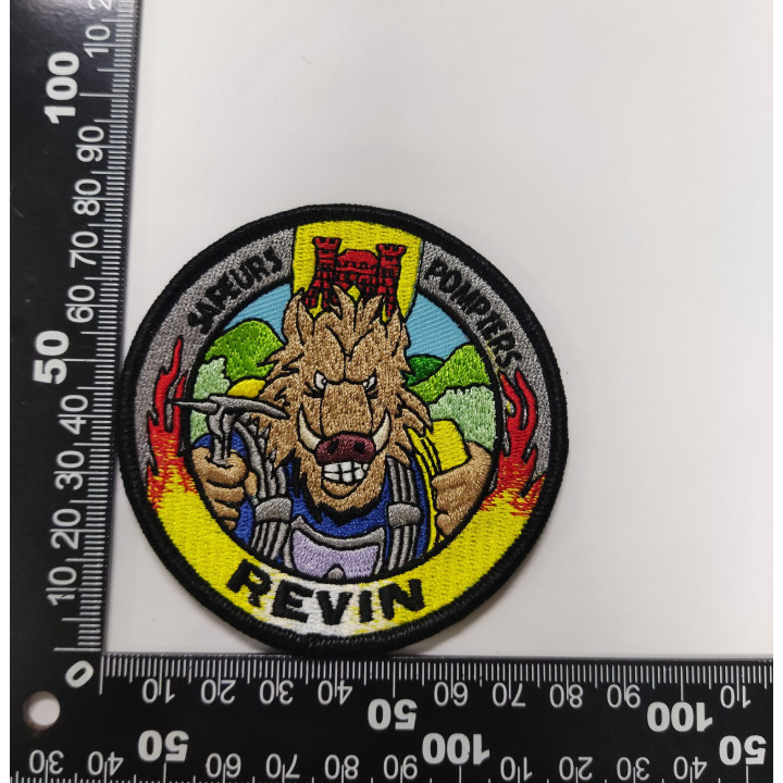 ECUSSONS POMPIERS REVIN SDIS 08 BRODERIE
