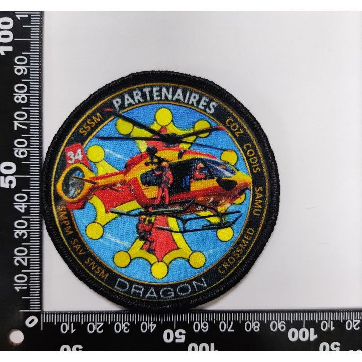 ECUSSONS SECURITE CIVILE DRAGON 34 PARTENAIRES BRODERIE