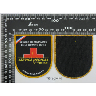 ECUSSONS POMPIERS RIISC 7 MEDICAL TISSAGE ORANGE