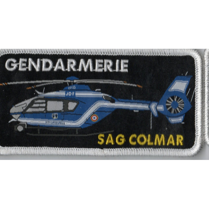 ECUSSONS GENDARMERIE NAMETAG HELICOPTERE SAG COLMAR EC 135