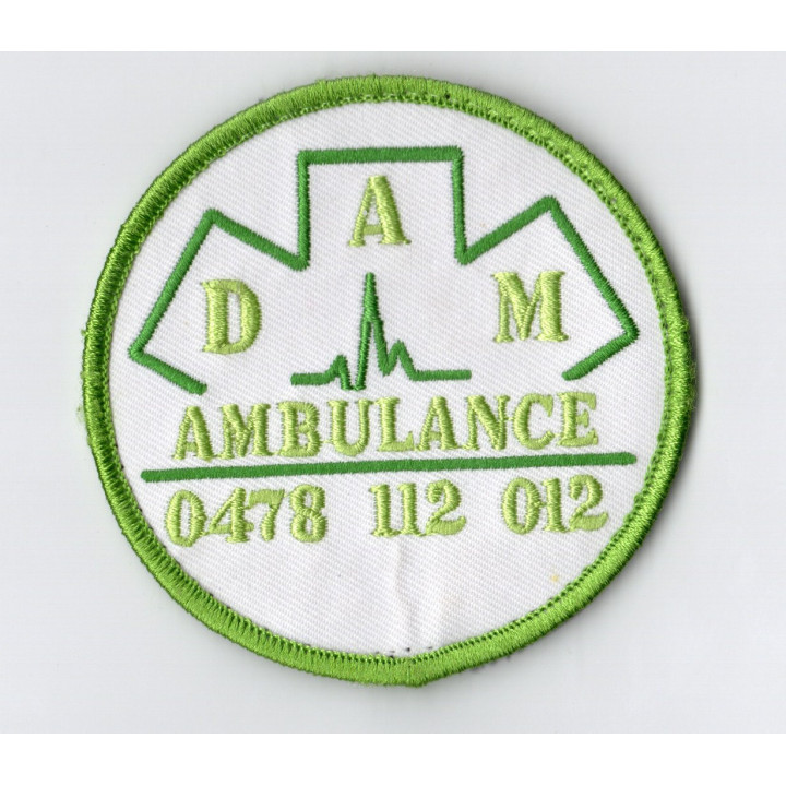 ECUSSONS AMBULANCE DAM BELGIQUE BRODERIE