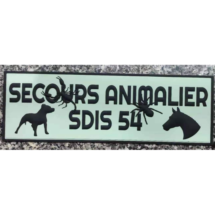 FLAP DORSAL  ECUSSONS POMPIERS  SAN GROUPE ANIMALIER SDIS 54 PVC