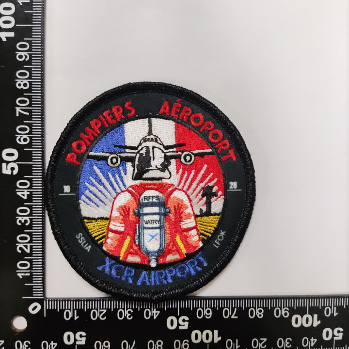 ECUSSONS POMPIERS  SSLIA VATRY 51 XCR AIRPORT  AEROPORT BRODERIE