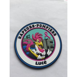 ECUSSON POMPIERS LUCE SDIS 28 PVC OCTOBRE ROSE