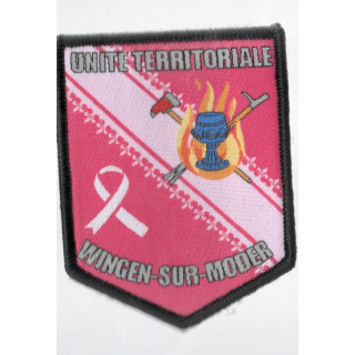 ECUSSONS POMPIERS WINGEN SUR MODER SDIS 67 TISSAGE ROSE