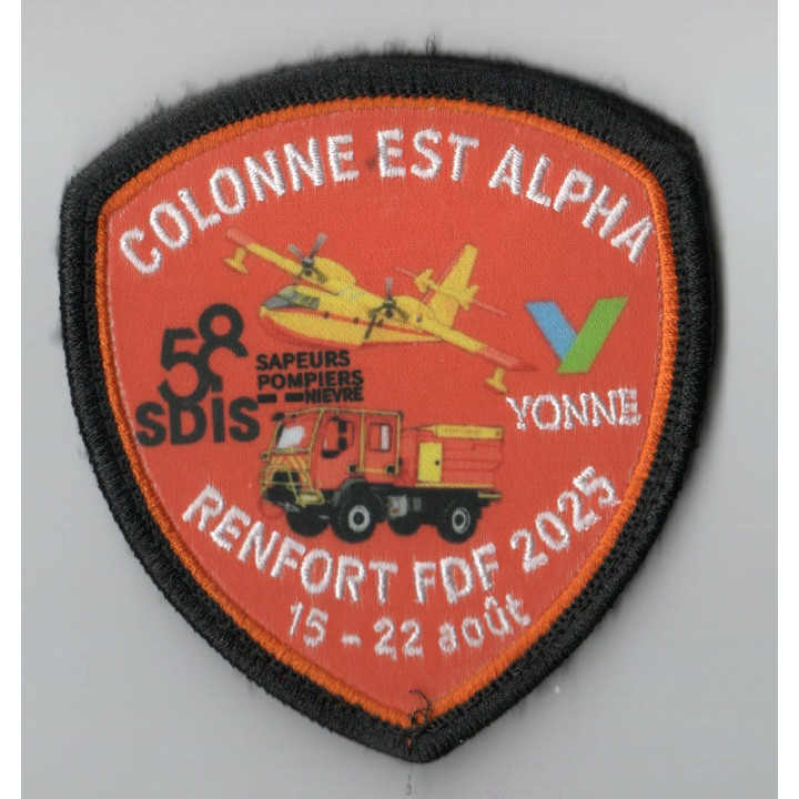 ECUSSONS POMPIERS COLONNE EST ALPHA 2025 SDIS 58 - SDIS 89