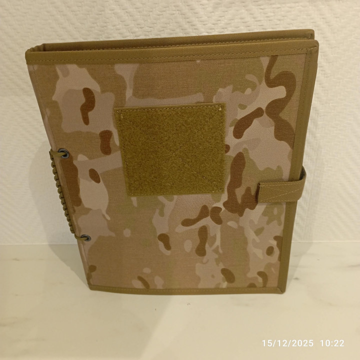 CLASSEUR A ECUSSONS BEIGE CAMOUFLAGE